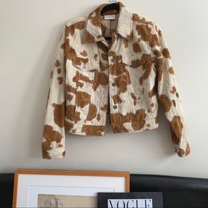 Liz Claiborne brown cow print Jacket
